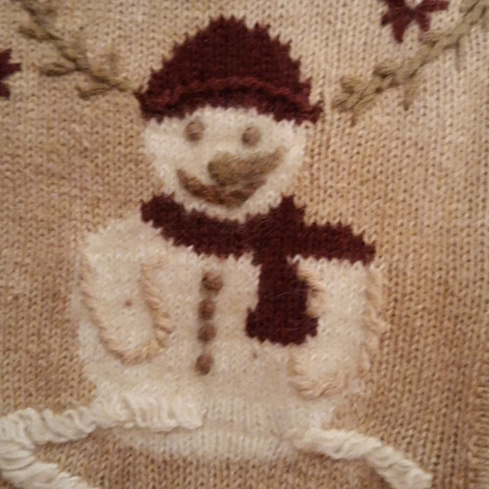 Christopher & Banks hand embroidered ugly sweater
